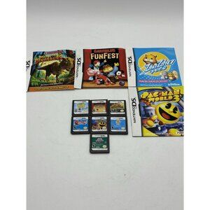 Lot Of 7 Nintendo DS Game Lot- Pac-Man, Backyard Hockey, Little League, Zhu Zhu